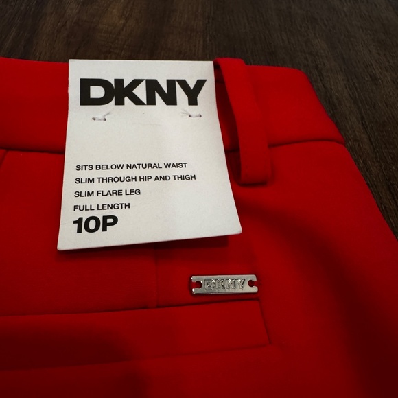 DKNY Slim Flare Dress Pants – Red – Full Length – Size 10P (NWT) - Picture 11 of 15